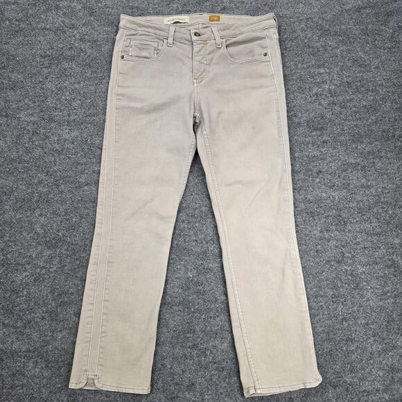 Anthropologie Denim - Pilcro Jeans Womens 30 Beige Denim Straight Leg Casual Stretch Minimalist Prep
